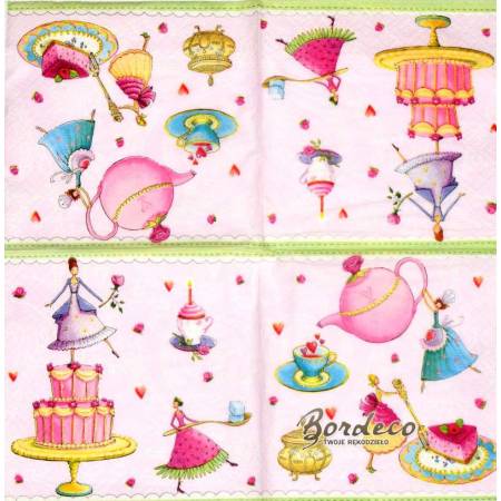 Serwetka decoupage firmy COLOURFULL tort, party 25x25cm
